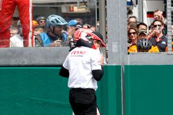 #5 Toyota Racing Toyota TS050 Hybrid: Kazuki Nakajima after the checkered flag