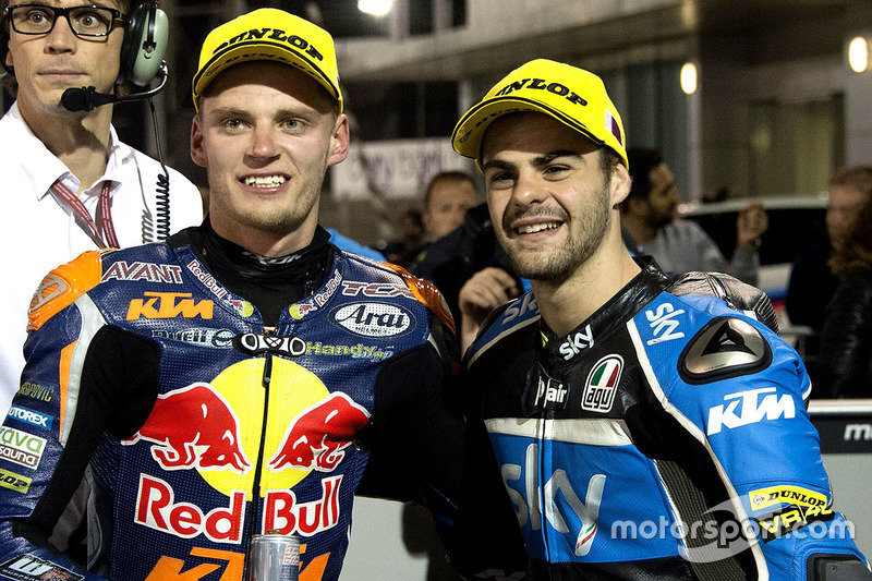 Brad Binder, Red Bull KTM Ajo, KTM y Romano Fenati, SKY Racing Team VR46, KTM