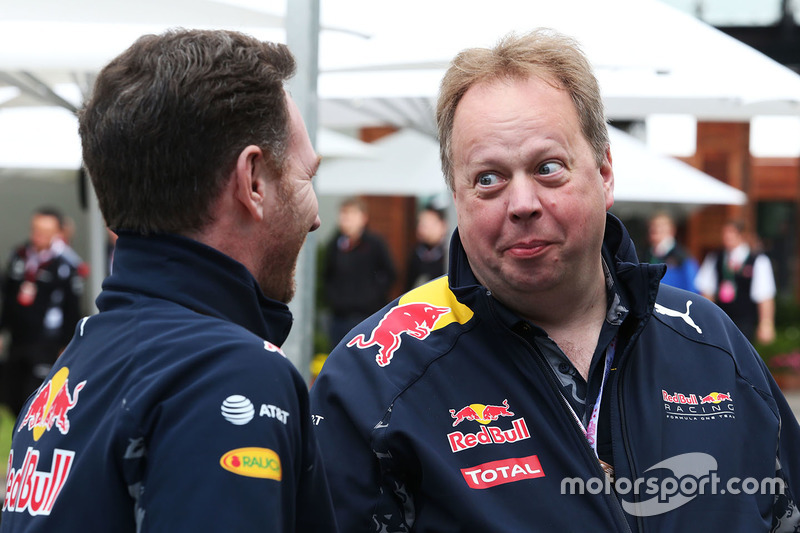 Christian Horner, Red Bull Racing Director del equiipo Andy Palmer, Aston Martin CEO