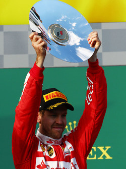 Podium: third place Sebastian Vettel, Ferrari