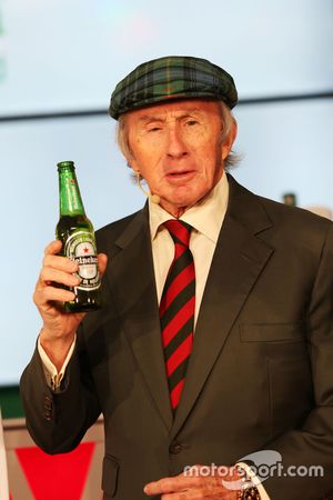 Jackie Stewart, en el anuncio de patrocinio de Heineken