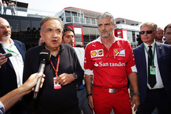 (L to R): Sergio Marchionne, Ferrari President and CEO of Fiat Chrysler Automobiles with Maurizio Ar