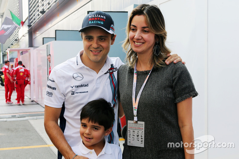 Felipe Massa, Williams with his wife Rafaela Bassi, and son Felipinho Massa,