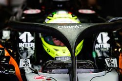 Sergio Perez, Sahara Force India F1 VJM09 with the Halo cockpit cover