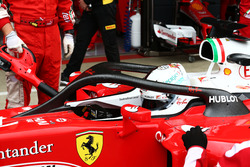 Sebastian Vettel, Ferrari SF16-H running the Halo cockpit cove