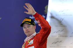 Podium: second place Kimi Raikkonen, Ferrari