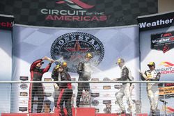 Podium: race winners #10 Wayne Taylor Racing Corvette DP: Ricky Taylor, Jordan Taylor, second place #31 Action Express Racing Corvette DP: Eric Curran, Dane Cameron, third place #5 Action Express Racing Corvette DP: Joao Barbosa, Christian Fittipaldi