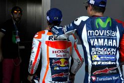 Le vainqueur Dani Pedrosa, Repsol Honda Team, et le troisième Jorge Lorenzo, Yamaha Factory Racing