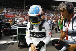 Fernando Alonso, McLaren sur la grille