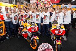 Race winner Marc Marquez, Repsol Honda Team celebrates with his team