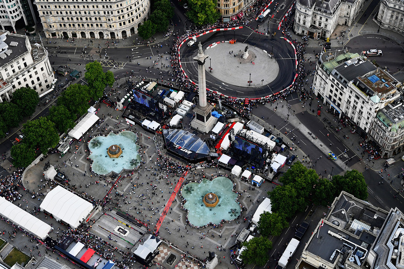 An aerial view of F1 Live London