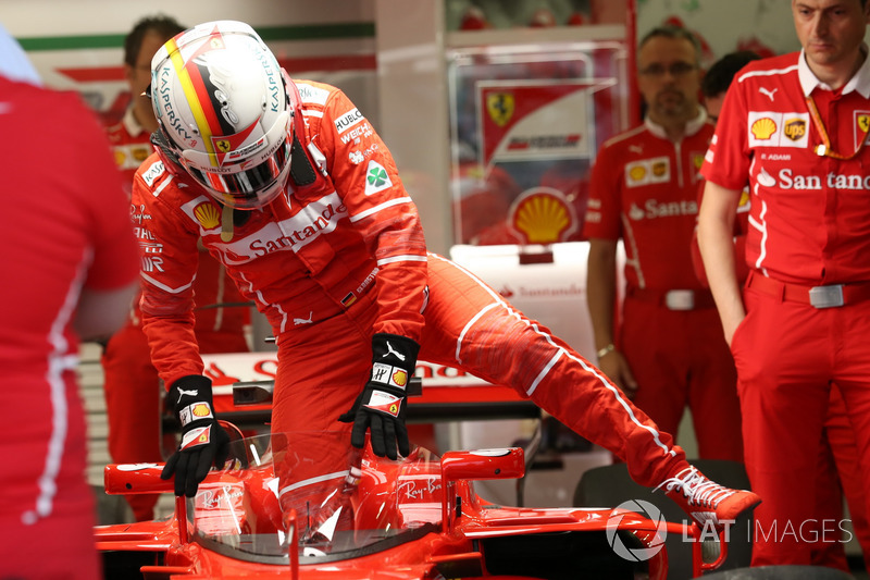 Sebastian Vettel, Ferrari SF70H, cockpit shield