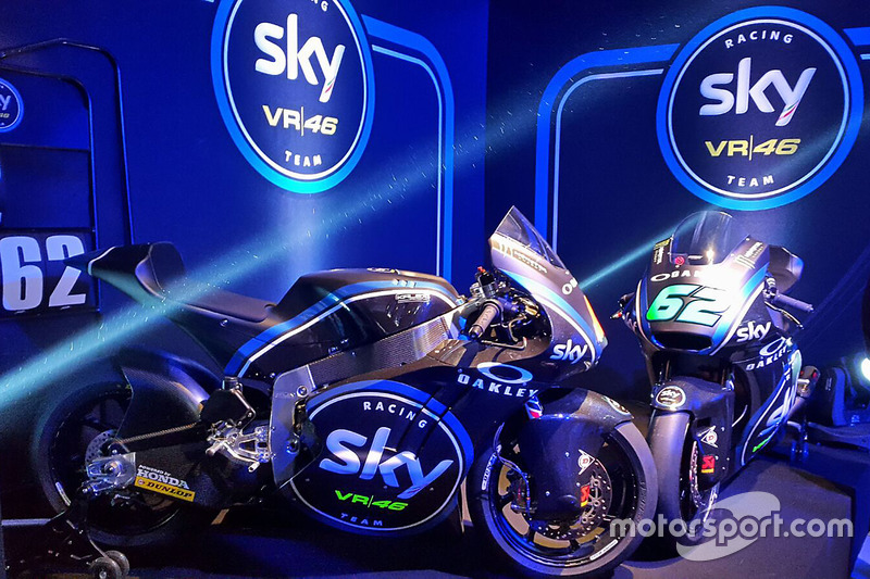 The Moto2 bikes of Francesco Bagnaia and Stefano Manzi