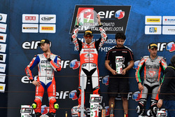 Podio Gara 2: Vincitore Michele Pirro, Ducati, secondo Lorenzo Zanetti, terzo Matteo Baiocco, Aprilia