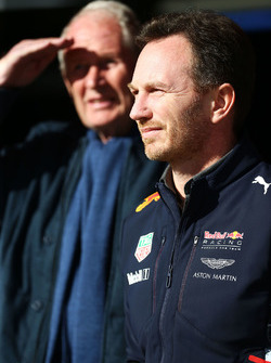 Christian Horner, Red Bull Racing Team Principal with Dr Helmut Marko, Red Bull Motorsport Consultant