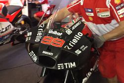Neue Verkleidung am Bike von Jorge Lorenzo, Ducati Team