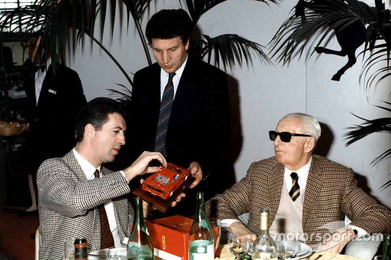 Enzo and Piero Ferrari in 1987