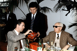 Enzo e Piero Ferrari nel 1987