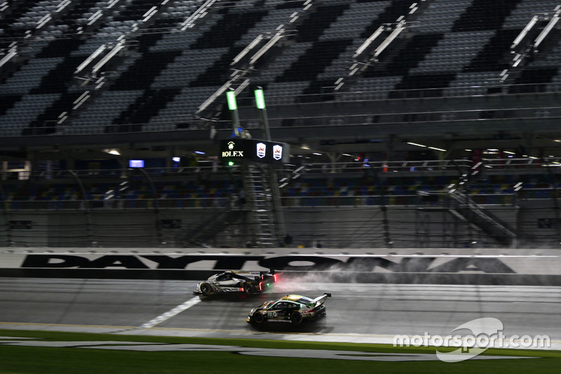 #5 Action Express Racing Cadillac DPi: Joao Barbosa, Christian Fittipaldi, Filipe Albuquerque; #28 Alegra Motorsports Porsche 911 GT3 R: Daniel Morad, Jesse Lazare, Carlos de Quesada, Michael de Quesada, Michael Christensen