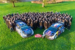 Sébastien Ogier, Julien Ingrassia, M-Sport, Ford Fiesta WRC, Ott Tänak, Martin Järveoja, M-Sport, Ford Fiesta WRC celebrate with the team