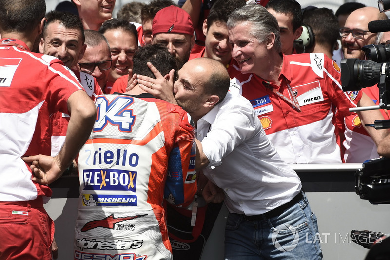 Andrea Dovizioso, Ducati Team, and Claudio Domenicali