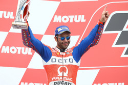 Podium: second place Danilo Petrucci, Pramac Racing, Race winner Valentino Rossi, Yamaha Factory Rac