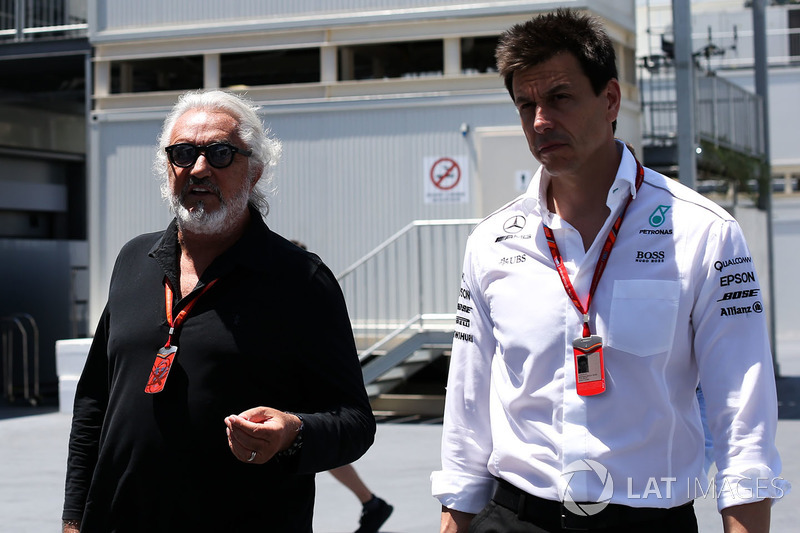 Flavio Briatore, Toto Wolff, Sportchef Mercedes AMG F1