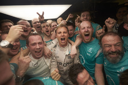 Nico Rosberg, Mercedes AMG F1 celebrates his first Drivers World Championship title