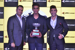 Nayan Chatterjee Second Runner trophy in the EURO JK 16 Category with Armaan Ebrahim