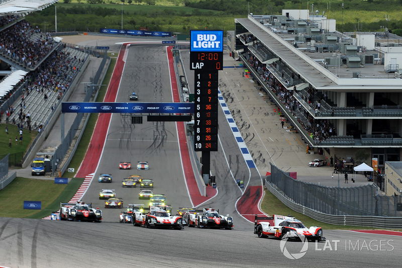 Partenza: #1 Porsche Team Porsche 919 Hybrid: Neel Jani, Andre Lotterer, Nick Tandy al comando