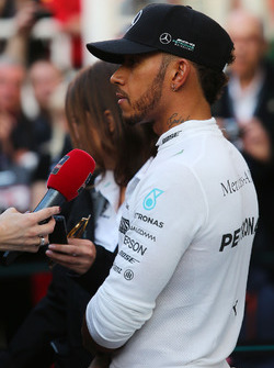 Lewis Hamilton, Mercedes AMG F1 W08 walks the circuit with the media