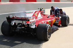 car of Kimi Raikkonen, Ferrari SF70H, after he stopped on track