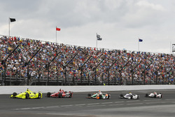 Simon Pagenaud, Team Penske Chevrolet, Graham Rahal, Rahal Letterman Lanigan Racing Honda