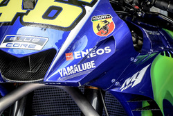Détail de la moto de Valentino Rossi, Yamaha Factory Racing