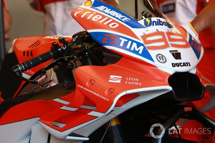 Detalle del nuevo carenado de Jorge Lorenzo, Ducati Team
