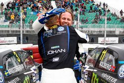 Il vincitore Johan Kristoffersson, Volkswagen Team Sweden, il secondo classificato Petter Solberg, P