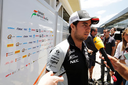 Sergio Perez, Sahara Force India F1 with the media