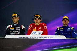 Post-race press conference: race winner Charles Leclerc, PREMA Racing, second place Luca Ghiotto, RU