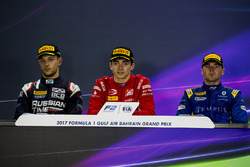 Post-race press conference: race winner Charles Leclerc, PREMA Racing, second place Luca Ghiotto, RU