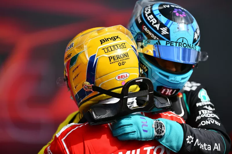 Lewis Hamilton, Ferrari, George Russell, Mercedes