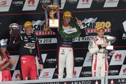 Podium: winner Nick Percat, Lucas Dumbrell Motorsport Holden, second place Michael Caruso, Nissan Motorsports, third place Garth Tander, Holden Racing Team