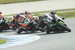 Jonathan Rea, Kawasaki Racing Team et Chaz Davies, Aruba.it Racing - Ducati Team