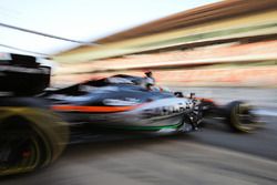 Alfonso Celis Jr., Sahara Force India F1 VJM09 Development Driver leaves the pits