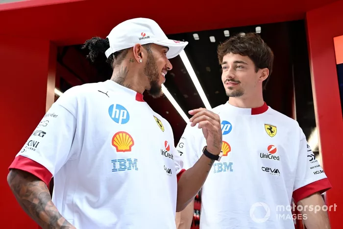 Charles Leclerc, Ferrari, Lewis Hamilton