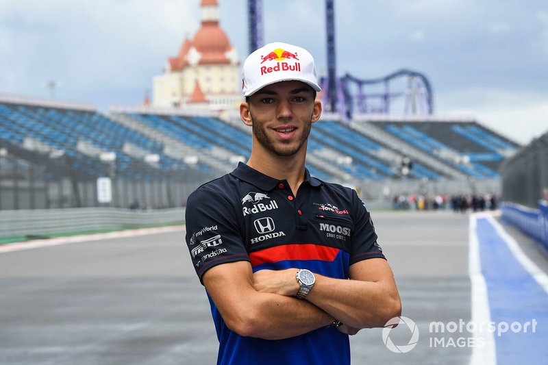 Pierre Gasly, Toro Rosso, lors de la reconnaissance de piste