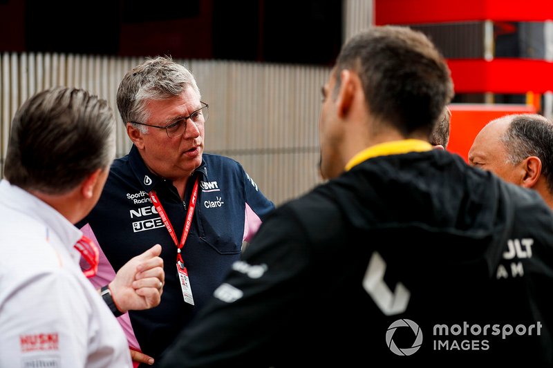 Zak Brown, Executive Director, McLaren, Otmar Szafnauer, Team Principal and CEO, Racing Point and Cyril Abiteboul, Managing Director, Renault F1 Team
