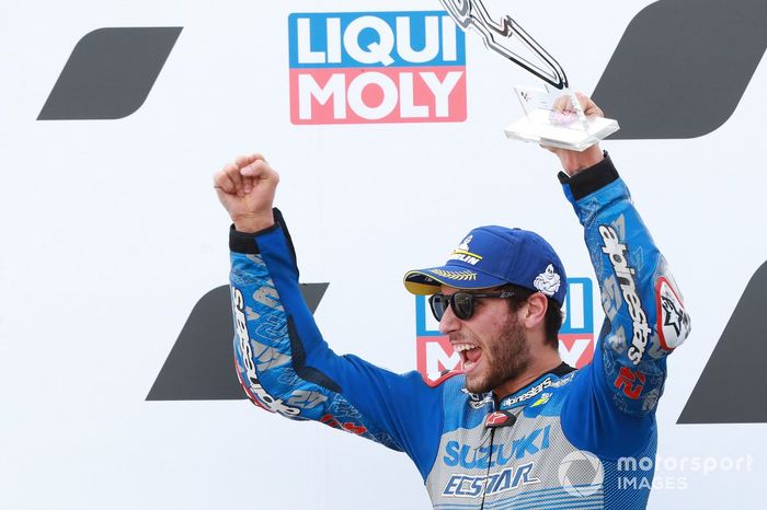 Podio: segundo lugar Alex Rins, Team Suzuki MotoGP
