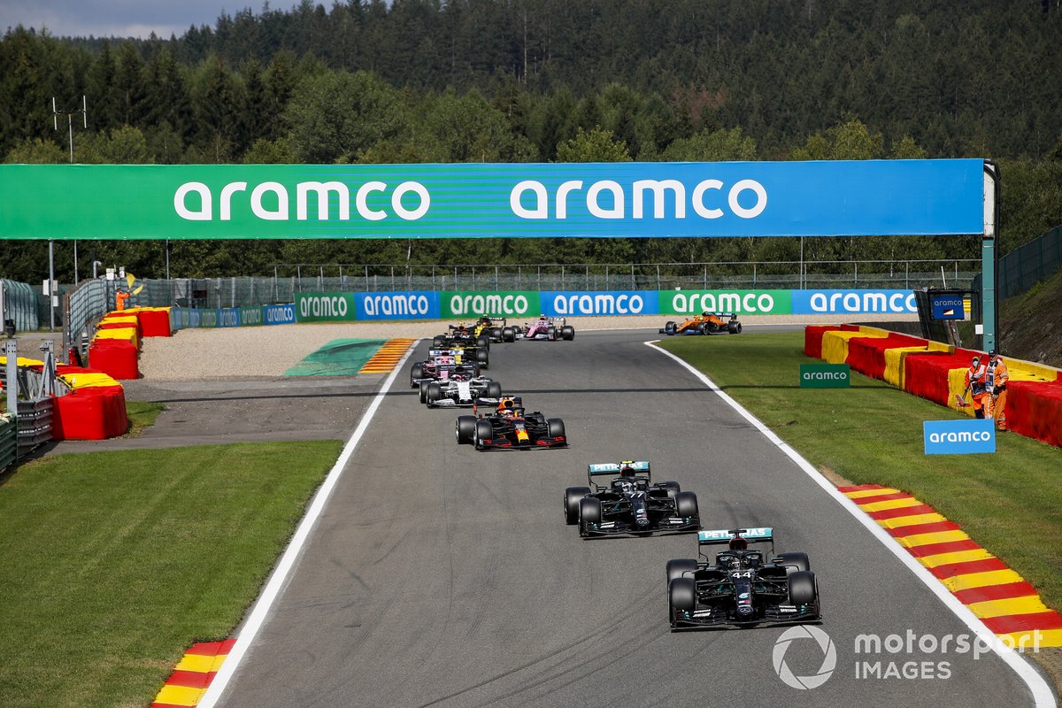 Lewis Hamilton, Mercedes F1 W11, Valtteri Bottas, Mercedes F1 W11, Max Verstappen, Red Bull Racing RB16, Pierre Gasly, AlphaTauri AT01