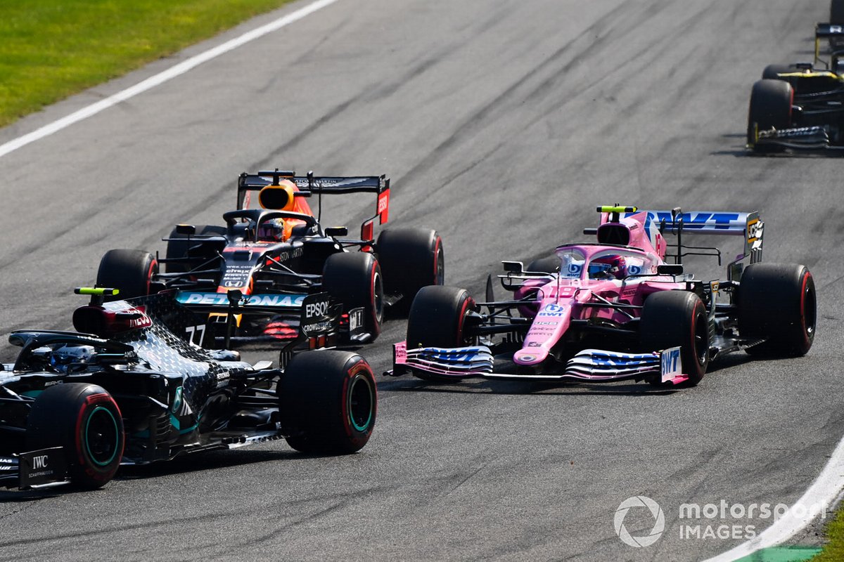 Lance Stroll, Racing Point RP20, Max Verstappen, Red Bull Racing RB16