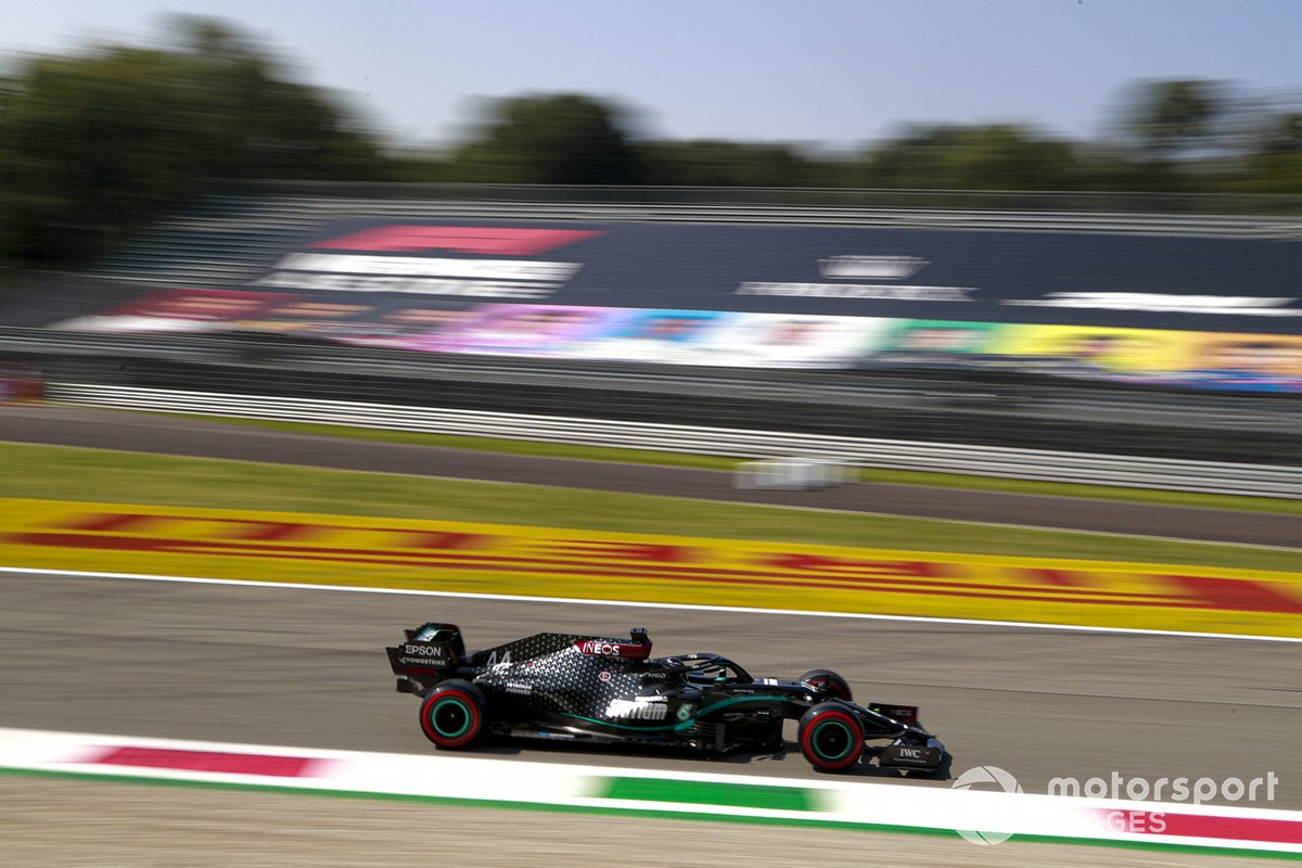 1º Lewis Hamilton, Mercedes F1 W11; Monza 2020: 264,363 km/h